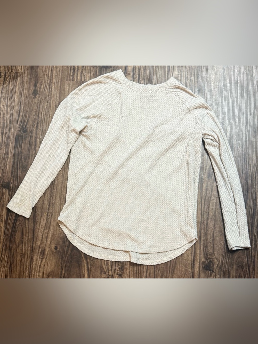 American Eagle Outfitters Long-Sleeve Top Sweater Waffle Shirt Women’s Large